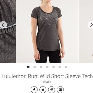 Lululemon Run Wild Black Tech Shirt